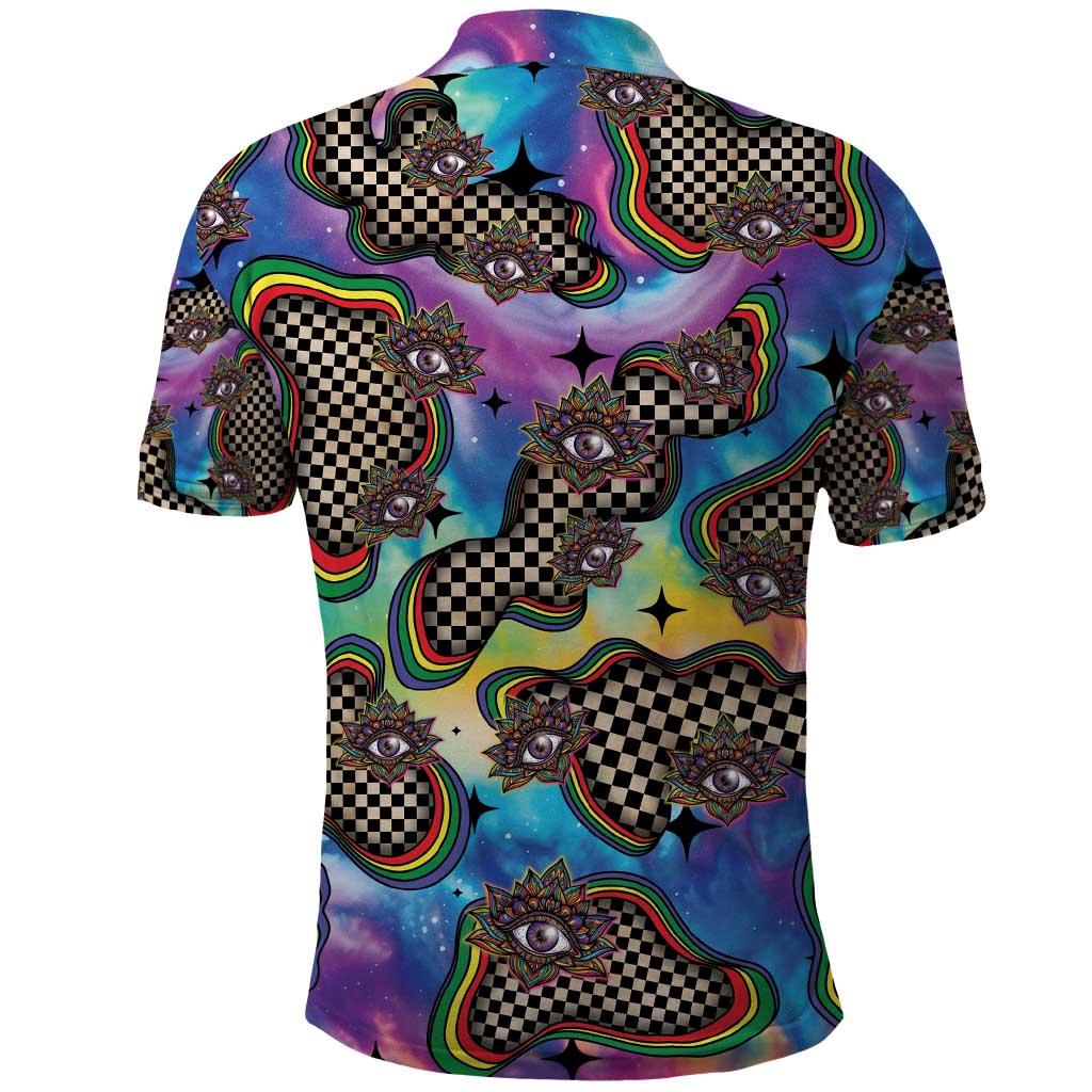 Hippie Polo Shirt Psychedelic Third Eye Art DT05