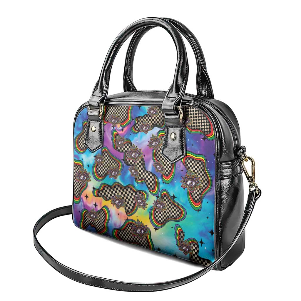 Hippie Shoulder Handbag Psychedelic Third Eye Art DT05