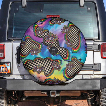 Hippie Spare Tire Cover Psychedelic Third Eye Art DT05