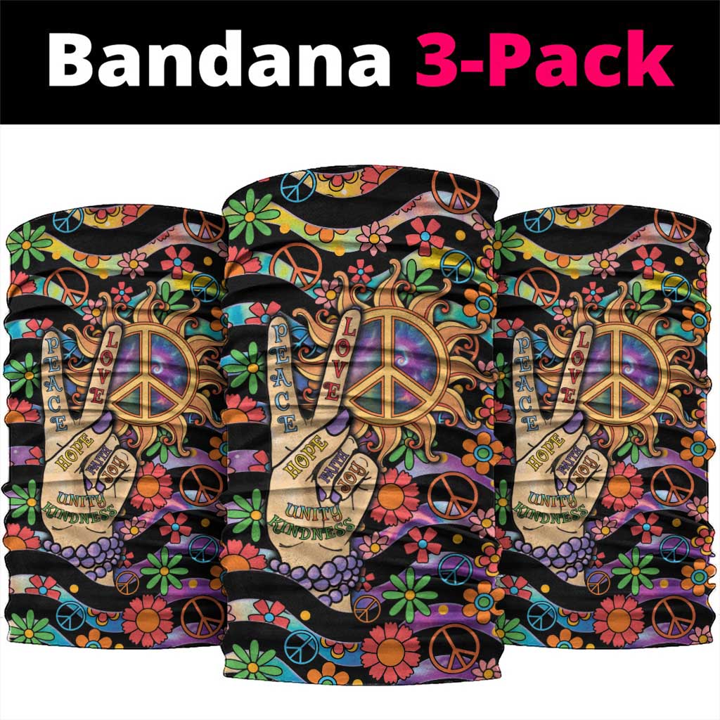 Hippie Neck Gaiter Hand Gesture V With Peace Symbol DT05