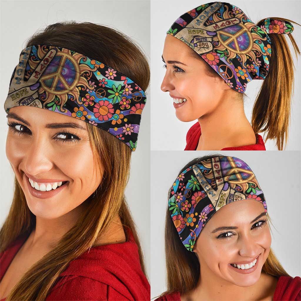 Hippie Neck Gaiter Hand Gesture V With Peace Symbol DT05