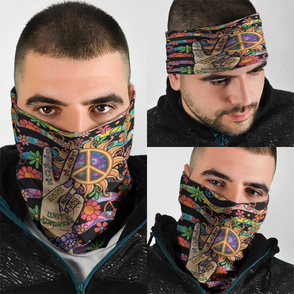 Hippie Neck Gaiter Hand Gesture V With Peace Symbol DT05