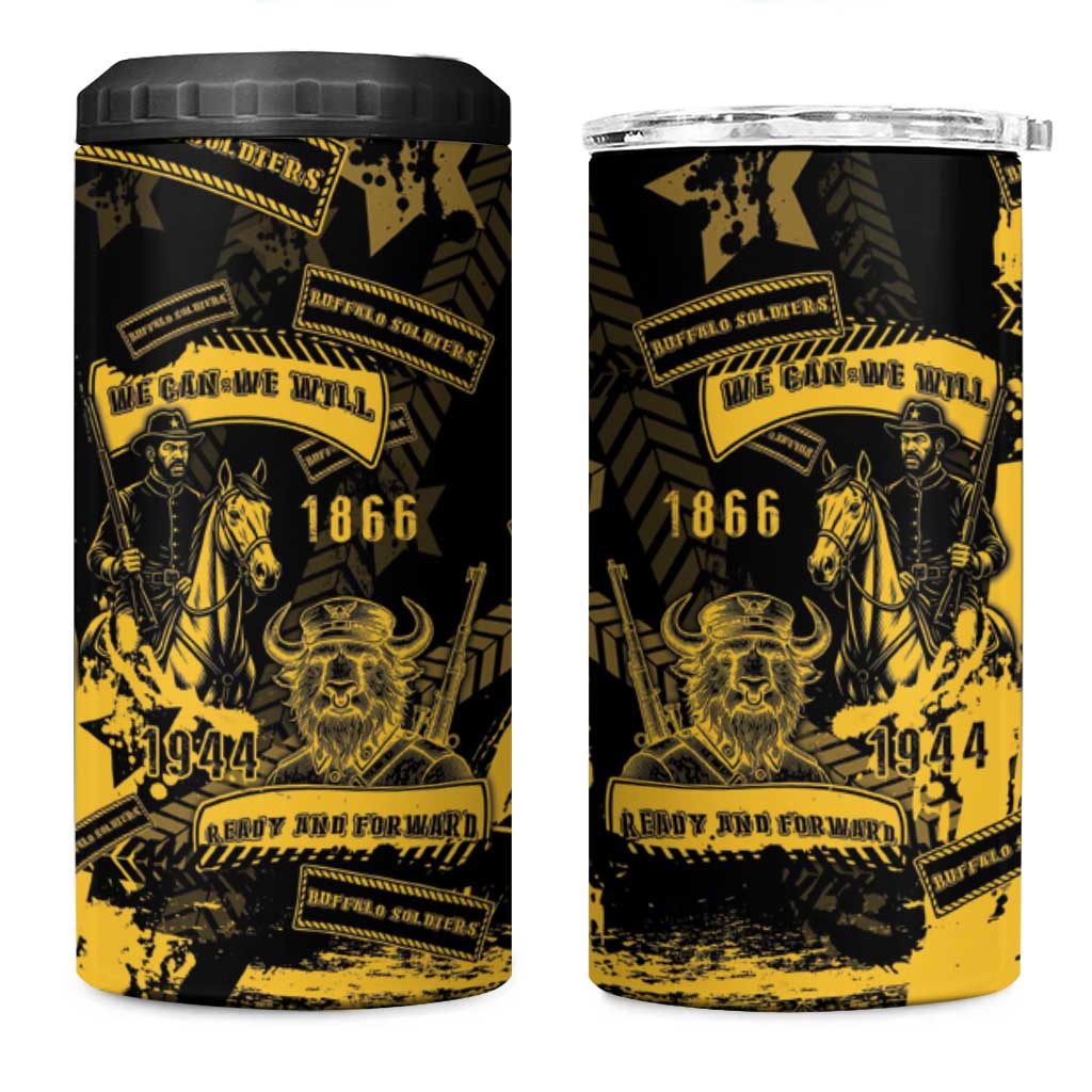 Buffalo Soldiers African American 4 in 1 Can Cooler Tumbler Military Urban Retro Style DT05