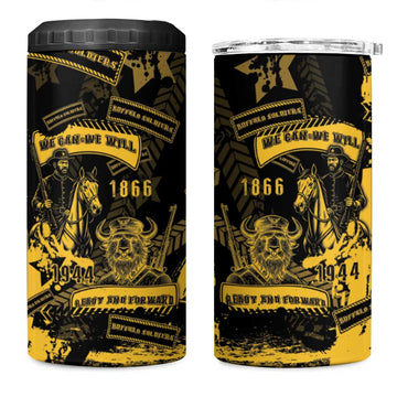 Buffalo Soldiers African American 4 in 1 Can Cooler Tumbler Military Urban Retro Style DT05