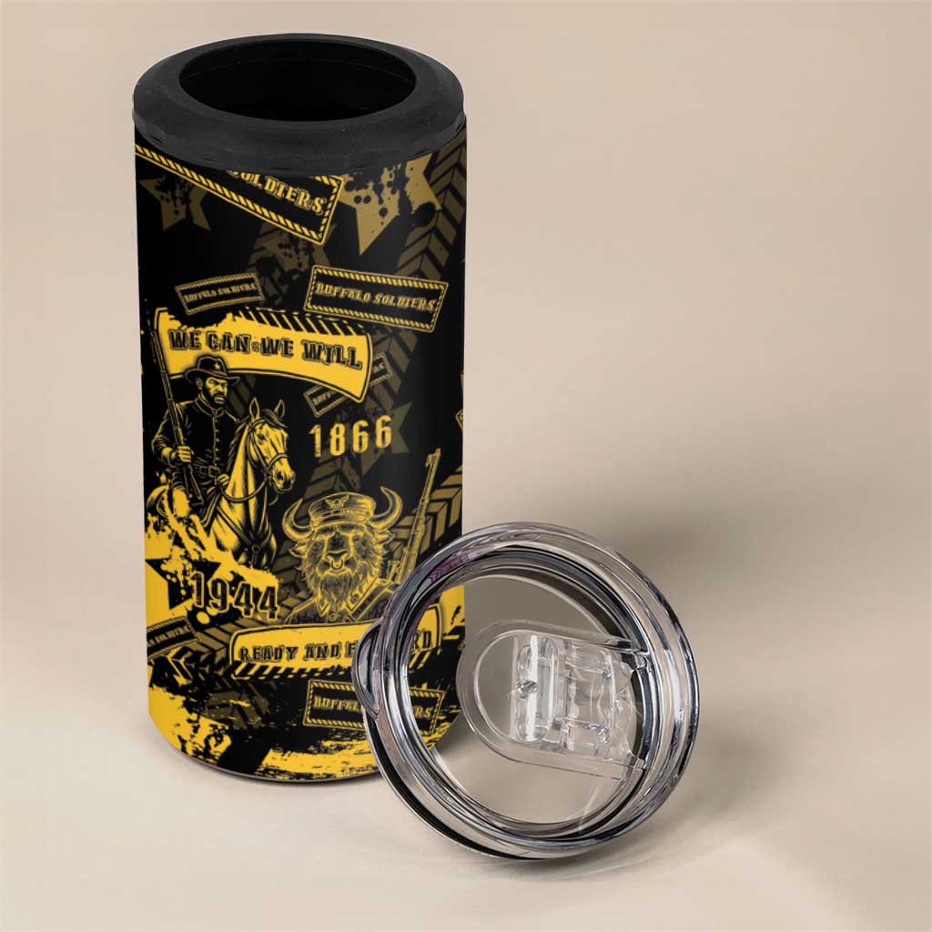 Buffalo Soldiers African American 4 in 1 Can Cooler Tumbler Military Urban Retro Style DT05