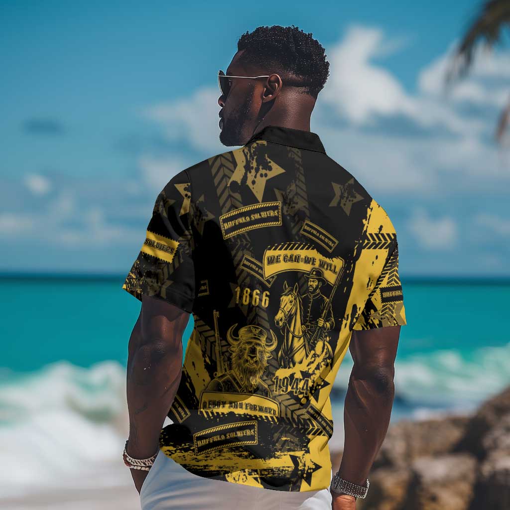 Buffalo Soldiers African American Hawaiian Shirt Military Urban Retro Style DT05