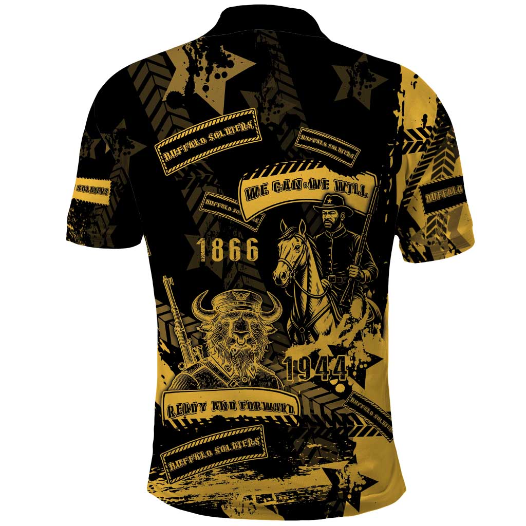 Buffalo Soldiers Polo Shirt Military Urban Retro Style DT05