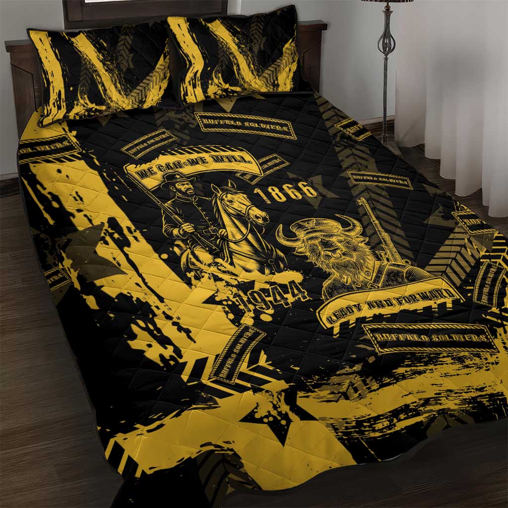 Buffalo Soldiers African American Quilt Bed Set Military Urban Retro Style DT05
