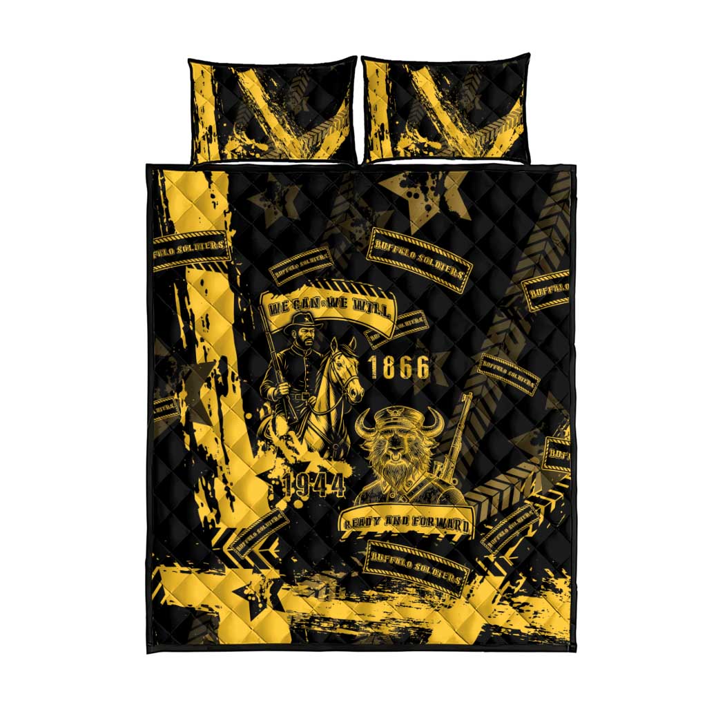 Buffalo Soldiers African American Quilt Bed Set Military Urban Retro Style DT05