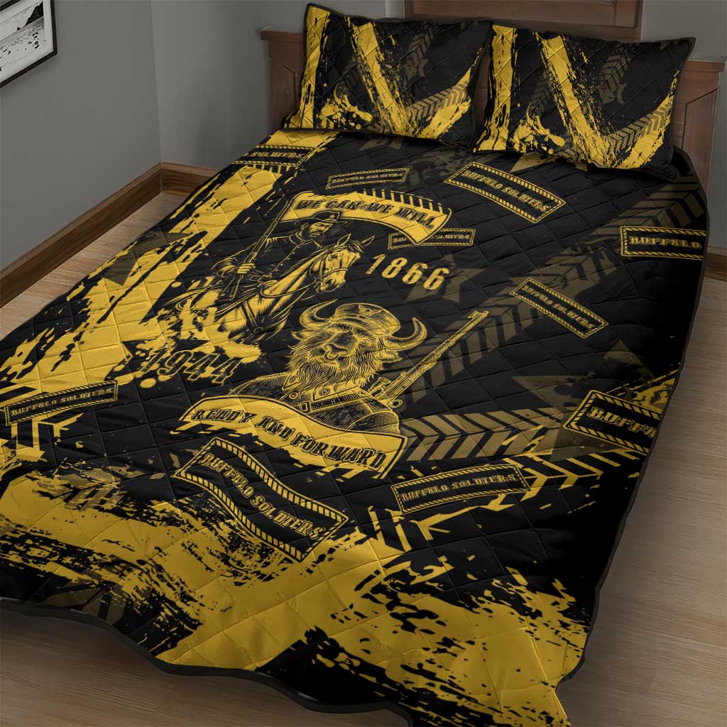 Buffalo Soldiers African American Quilt Bed Set Military Urban Retro Style DT05