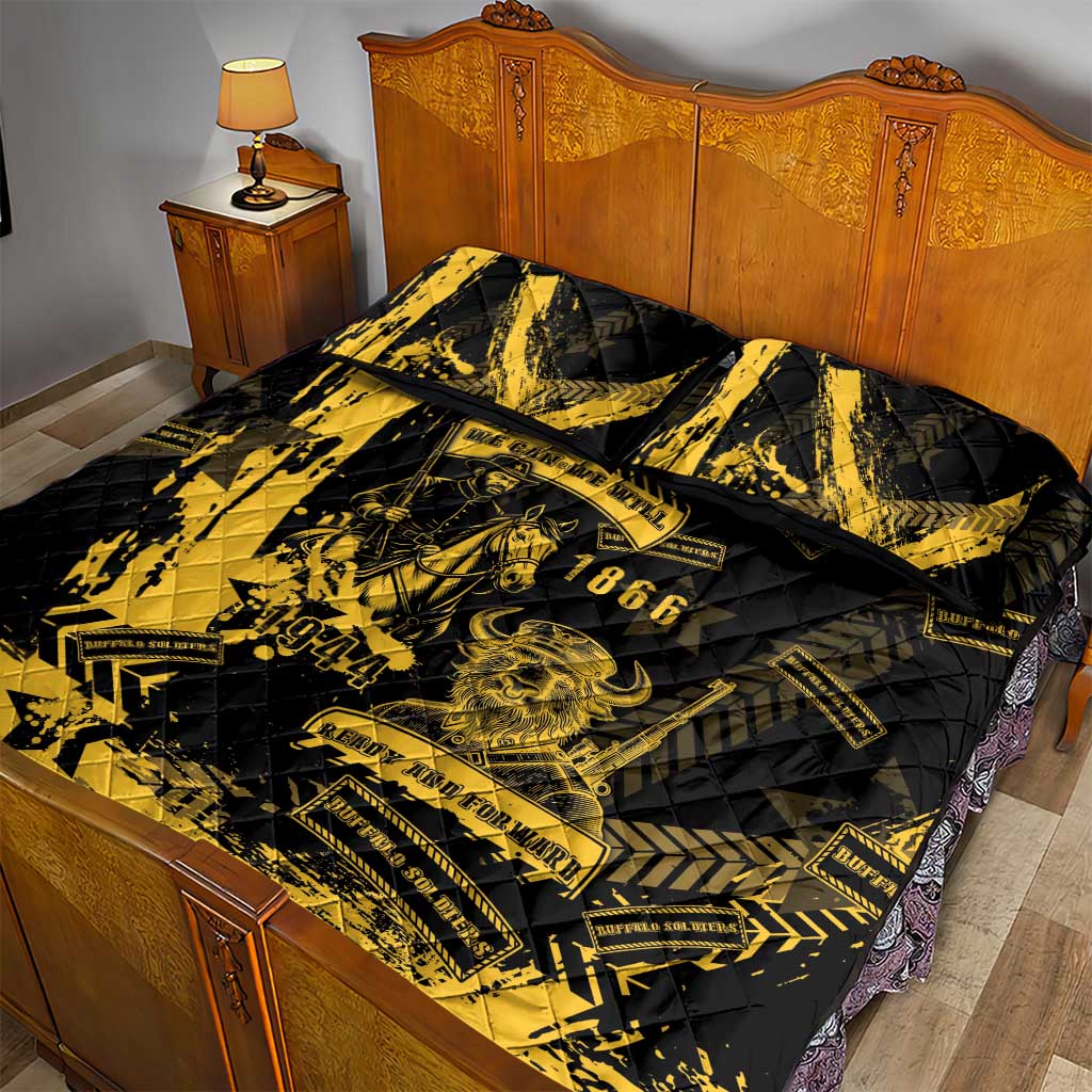 Buffalo Soldiers African American Quilt Bed Set Military Urban Retro Style DT05