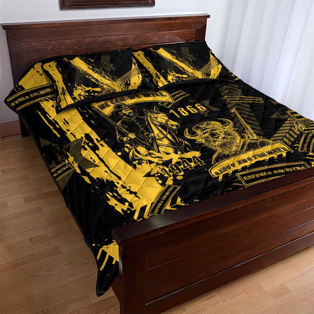Buffalo Soldiers African American Quilt Bed Set Military Urban Retro Style DT05