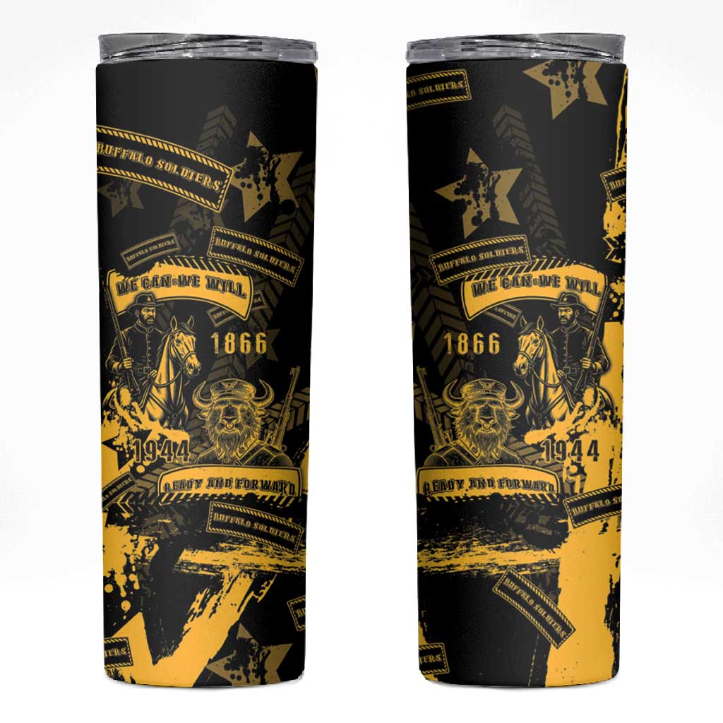 Buffalo Soldiers African American Skinny Tumbler Military Urban Retro Style DT05