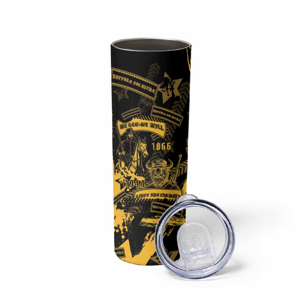 Buffalo Soldiers African American Skinny Tumbler Military Urban Retro Style DT05