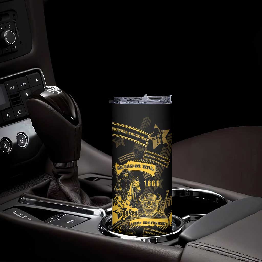 Buffalo Soldiers African American Skinny Tumbler Military Urban Retro Style DT05