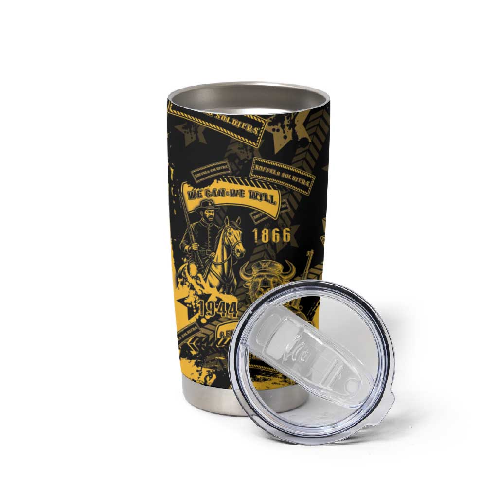 Buffalo Soldiers African American Tumbler Cup Military Urban Retro Style DT05