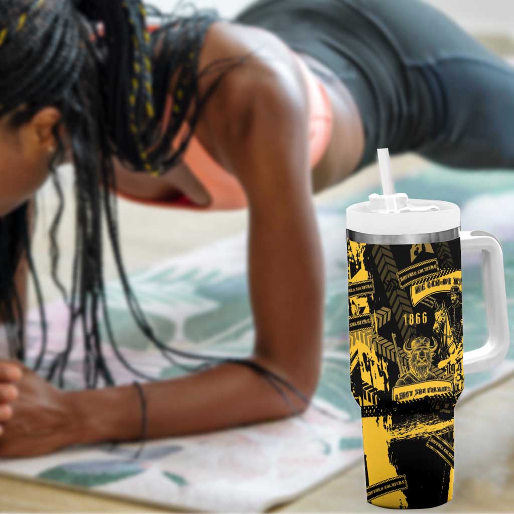 Buffalo Soldiers African American Tumbler With Handle Military Urban Retro Style DT05