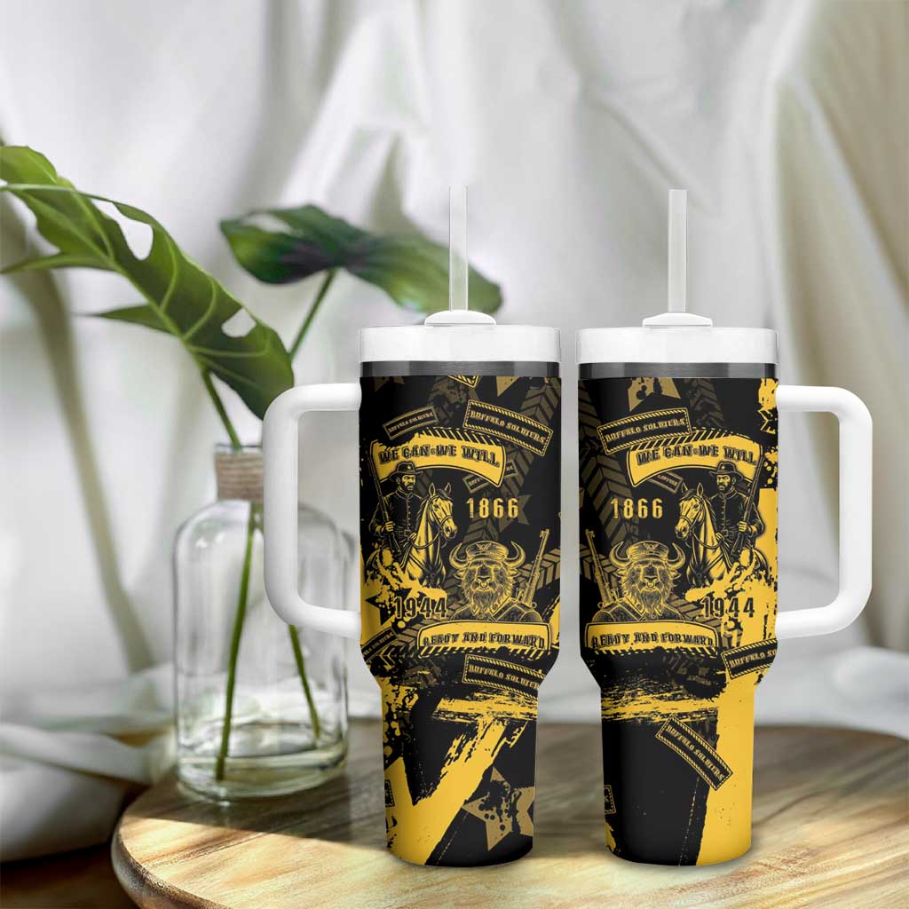 Buffalo Soldiers African American Tumbler With Handle Military Urban Retro Style DT05