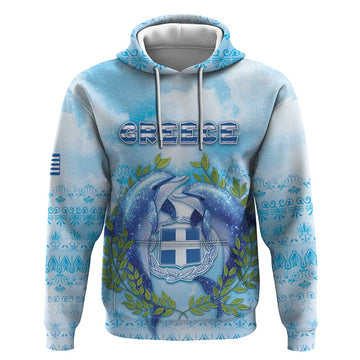 Personalized Greece Hoodie Dolphins And Symbol DT05