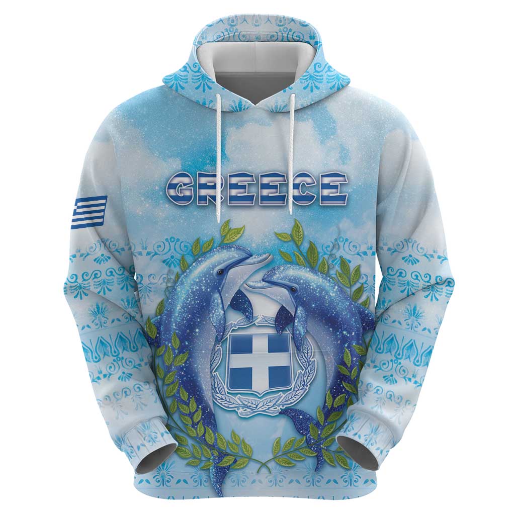 Personalized Greece Hoodie Dolphins And Symbol DT05