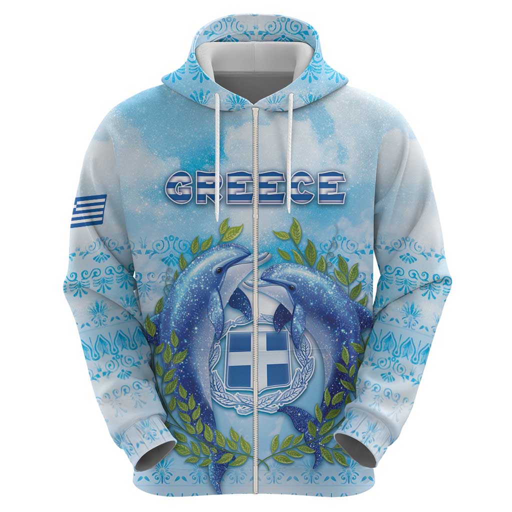 Personalized Greece Hoodie Dolphins And Symbol DT05