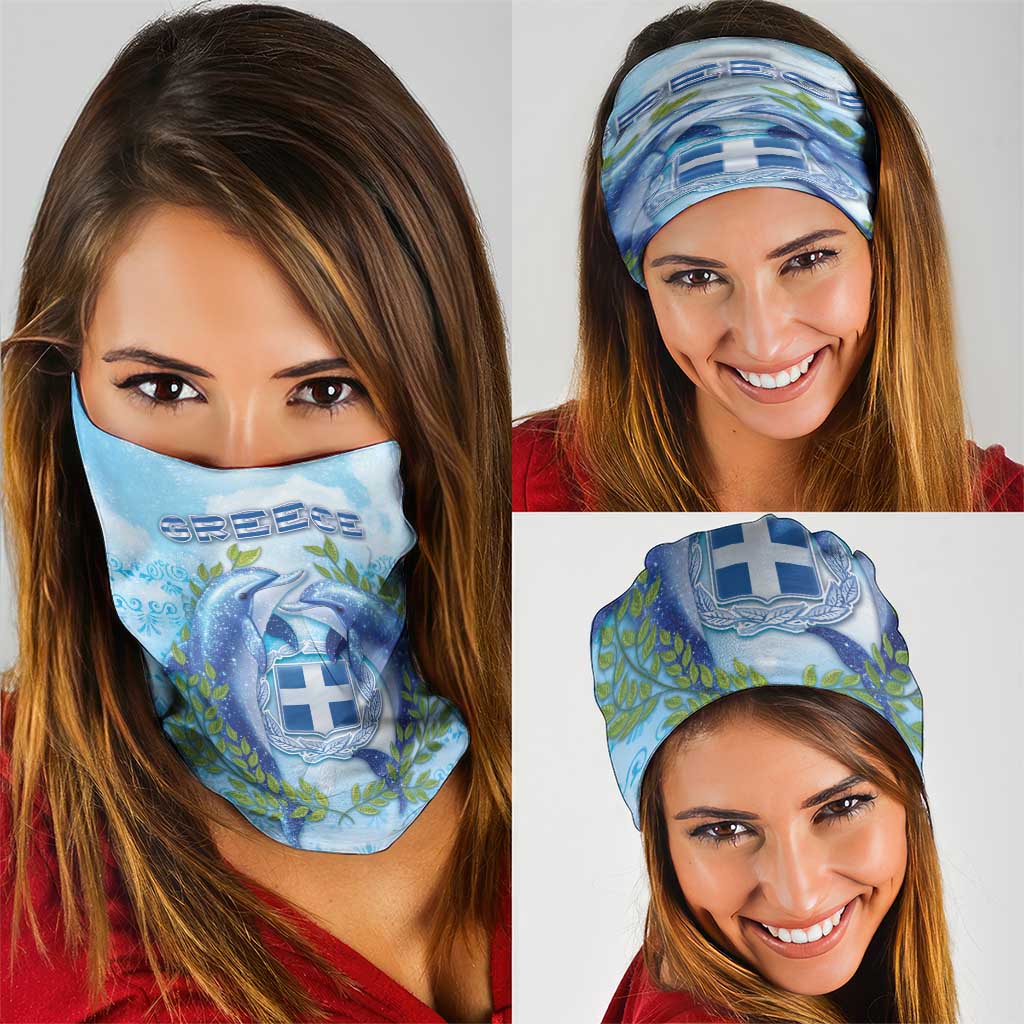 Greece Neck Gaiter Dolphins And Symbol DT05