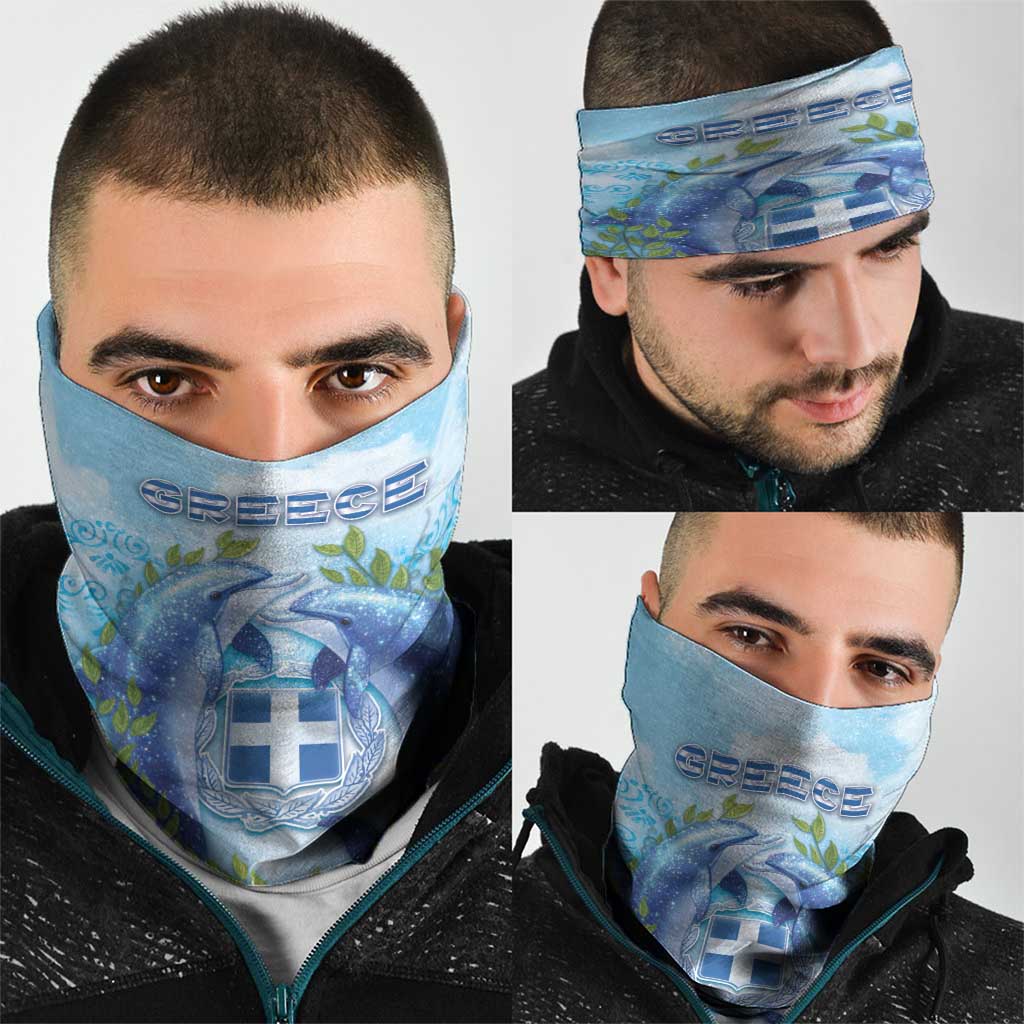 Greece Neck Gaiter Dolphins And Symbol DT05