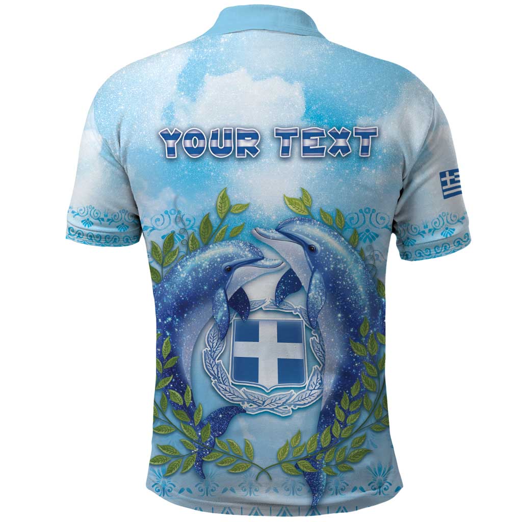 Personalized Greece Polo Shirt Dolphins And Symbol DT05