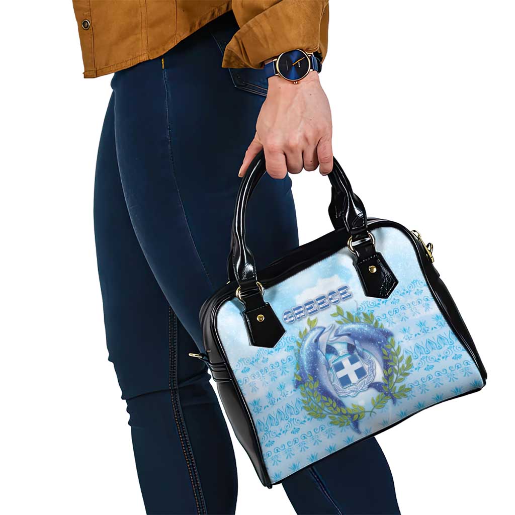 Greece Shoulder Handbag Dolphins And Symbol DT05