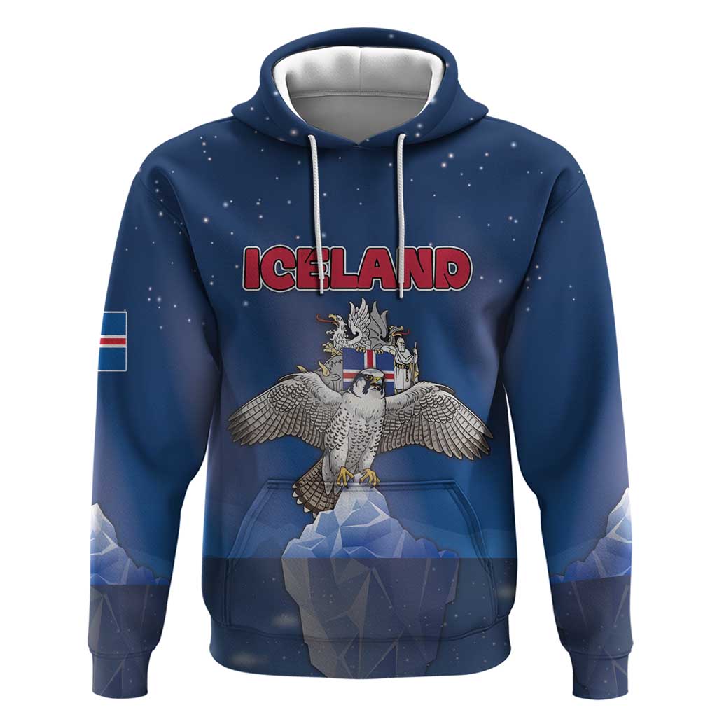 Personalized Iceland Hoodie The Gyrfalcon With Symbol DT05