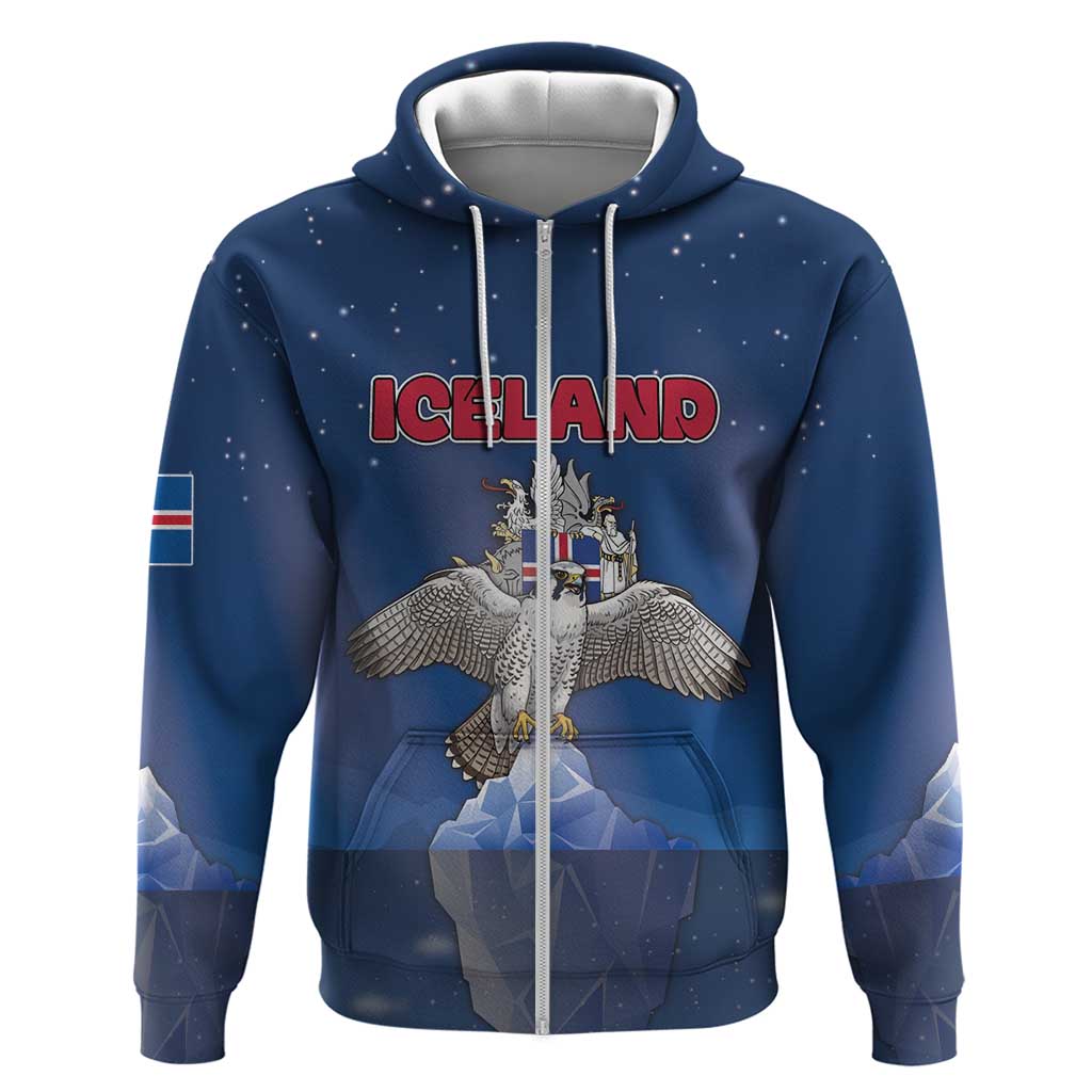 Personalized Iceland Hoodie The Gyrfalcon With Symbol DT05