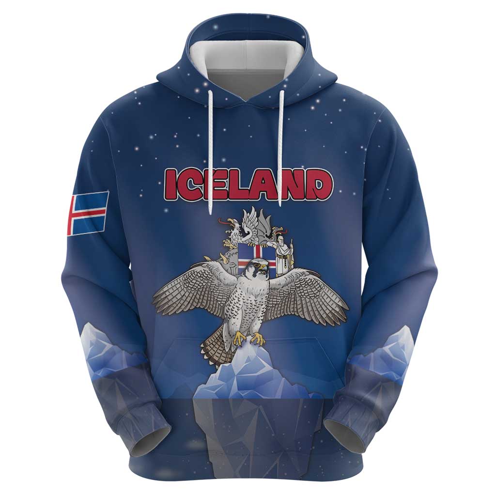 Personalized Iceland Hoodie The Gyrfalcon With Symbol DT05