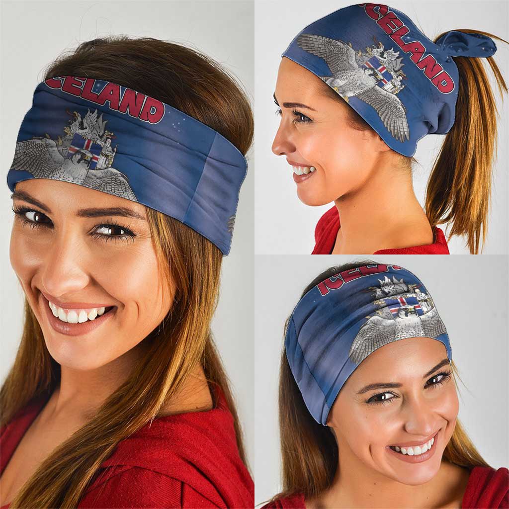 Iceland Neck Gaiter The Gyrfalcon With Symbol DT05