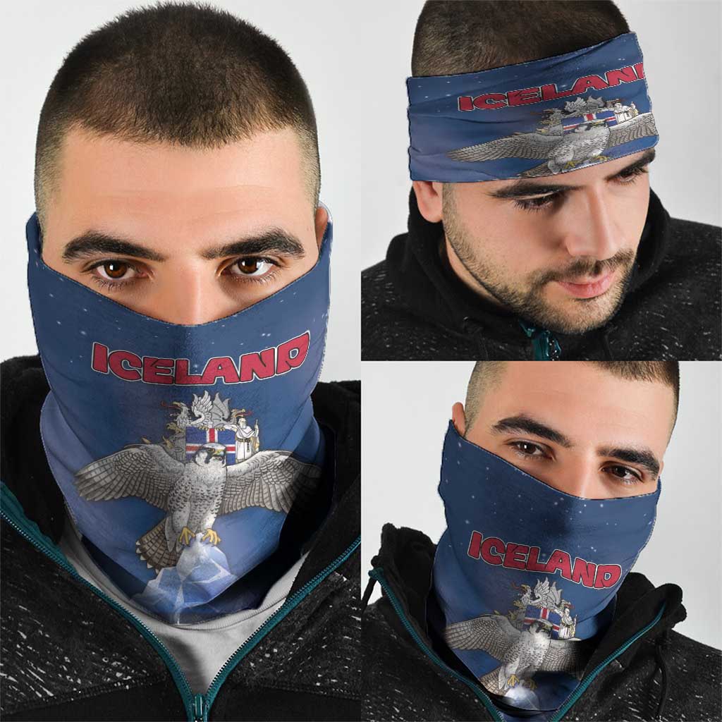 Iceland Neck Gaiter The Gyrfalcon With Symbol DT05