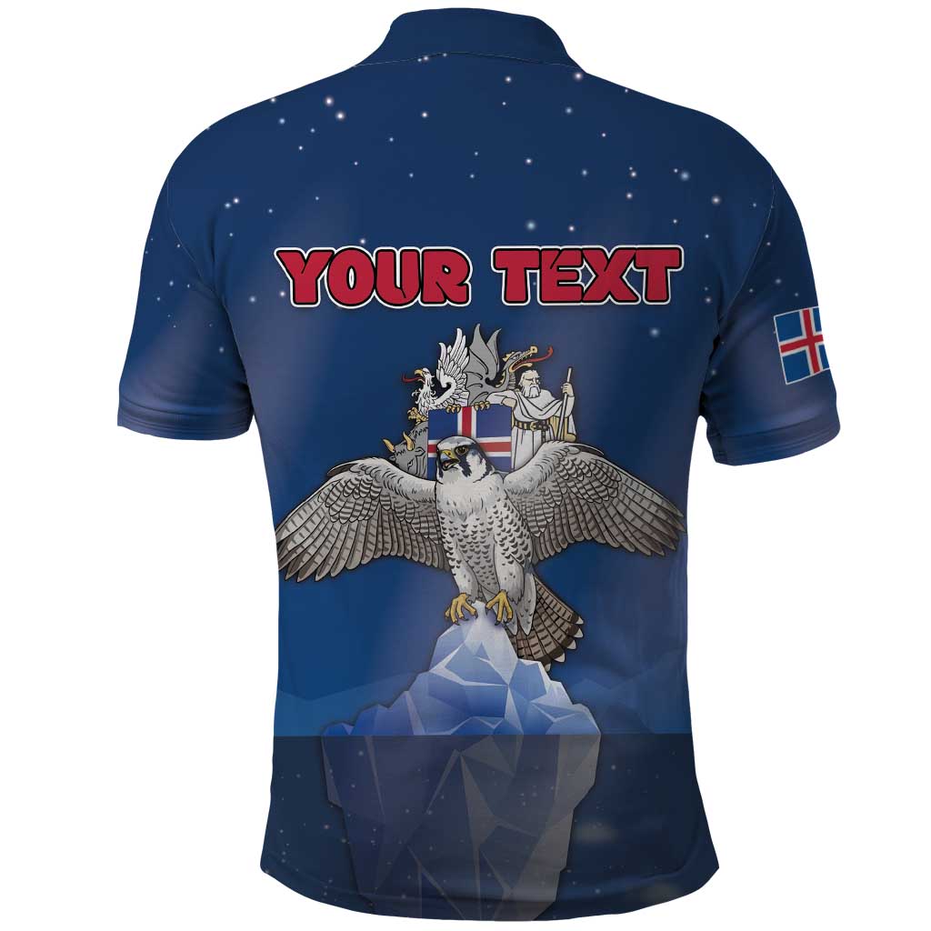 Personalized Iceland Polo Shirt The Gyrfalcon With Symbol DT05