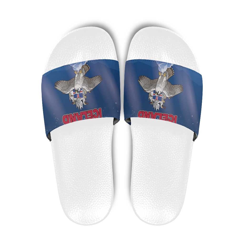 Iceland Slide Sandals The Gyrfalcon With Symbol DT05
