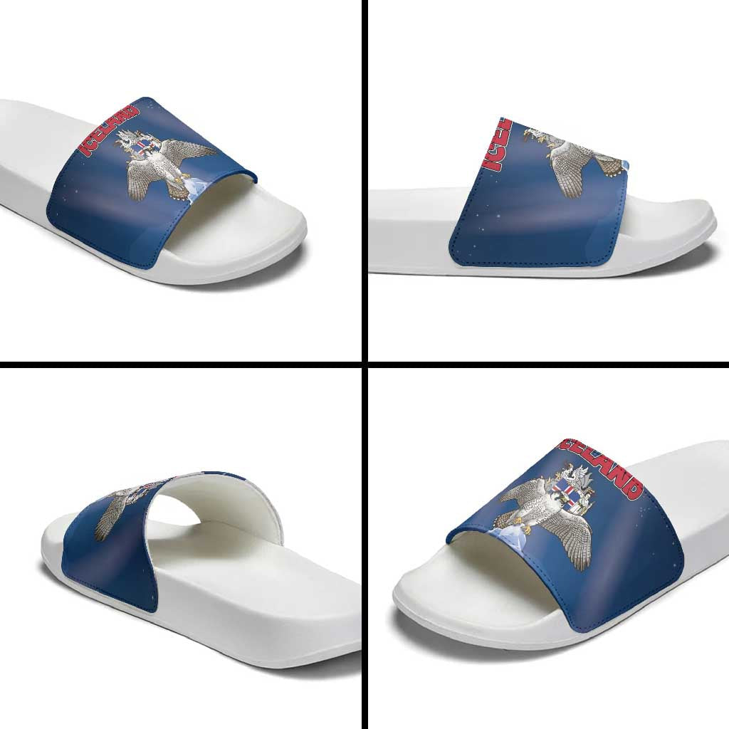 Iceland Slide Sandals The Gyrfalcon With Symbol DT05