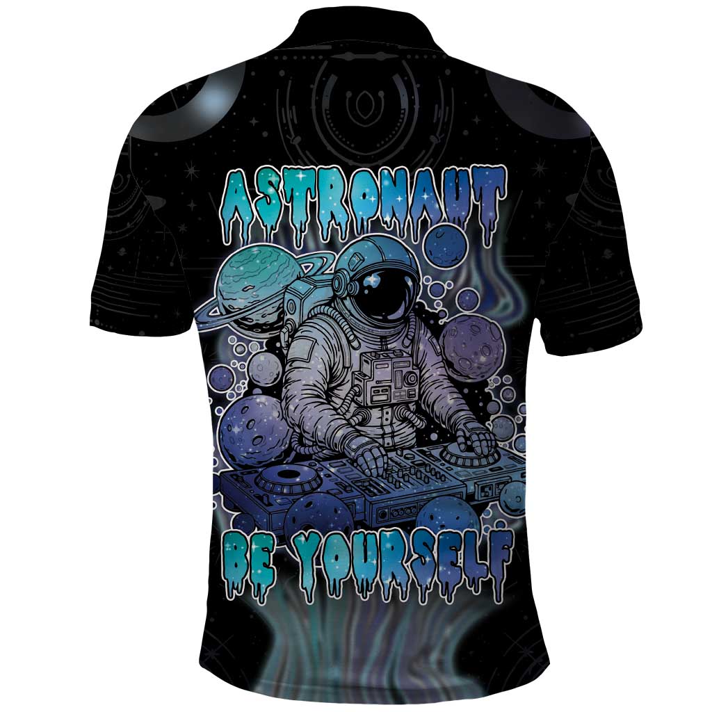 Astronaut Polo Shirt Love Your Mind Find Your Soul DT05
