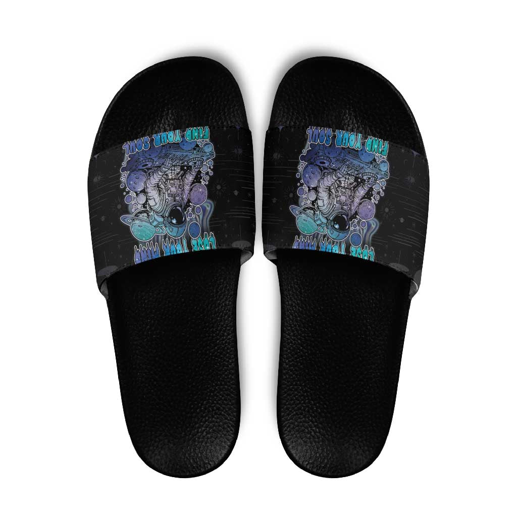 Astronaut Slide Sandals Love Your Mind Find Your Soul DT05