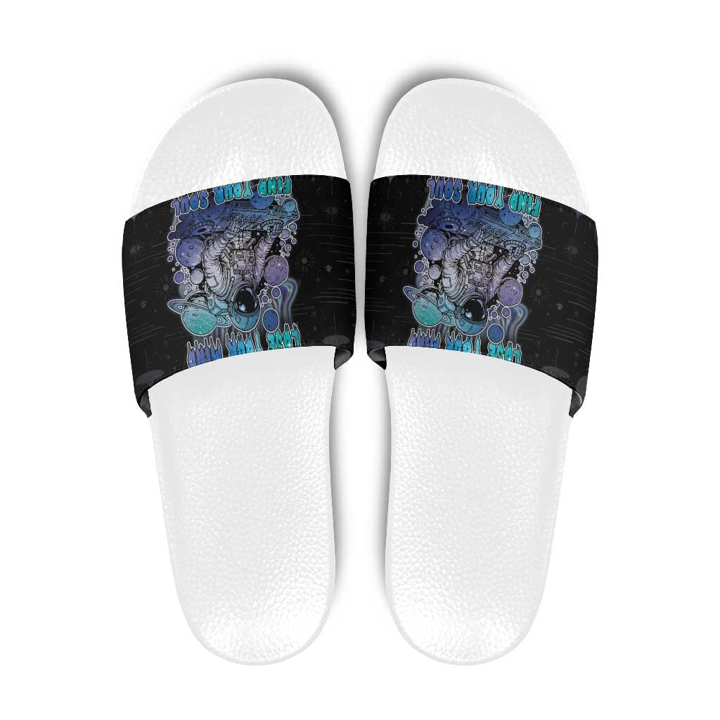 Astronaut Slide Sandals Love Your Mind Find Your Soul DT05
