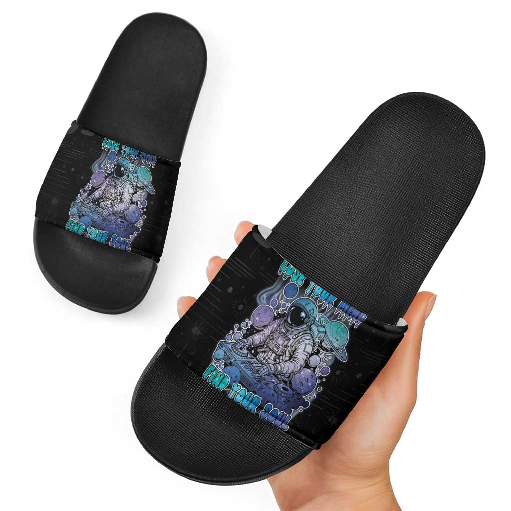 Astronaut Slide Sandals Love Your Mind Find Your Soul DT05