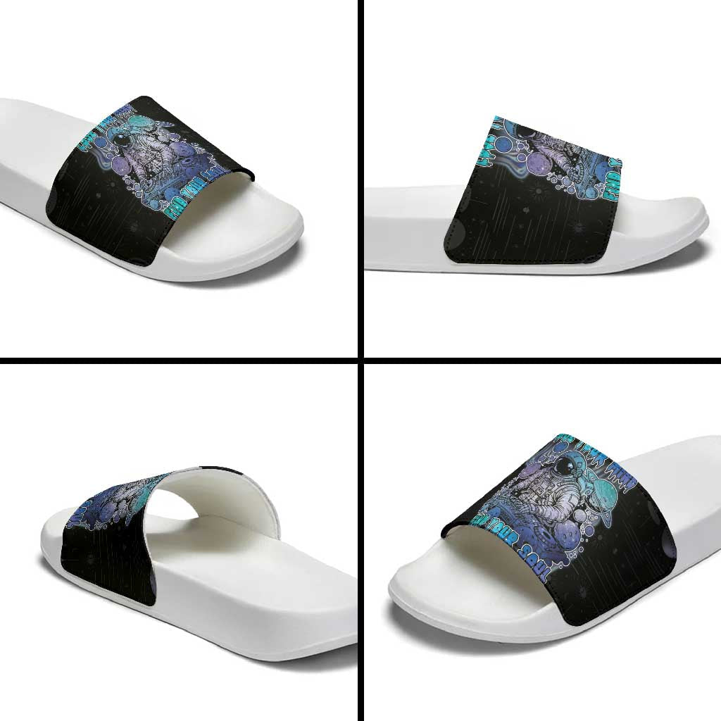Astronaut Slide Sandals Love Your Mind Find Your Soul DT05