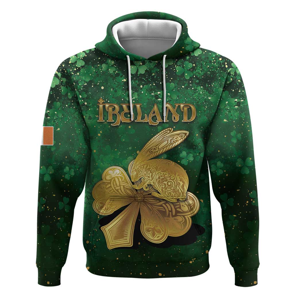 Personalized Ireland Hoodie The Shamrock With The Irish Hare Patterns DT05