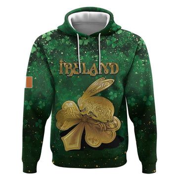 Personalized Ireland Hoodie The Shamrock With The Irish Hare Patterns DT05