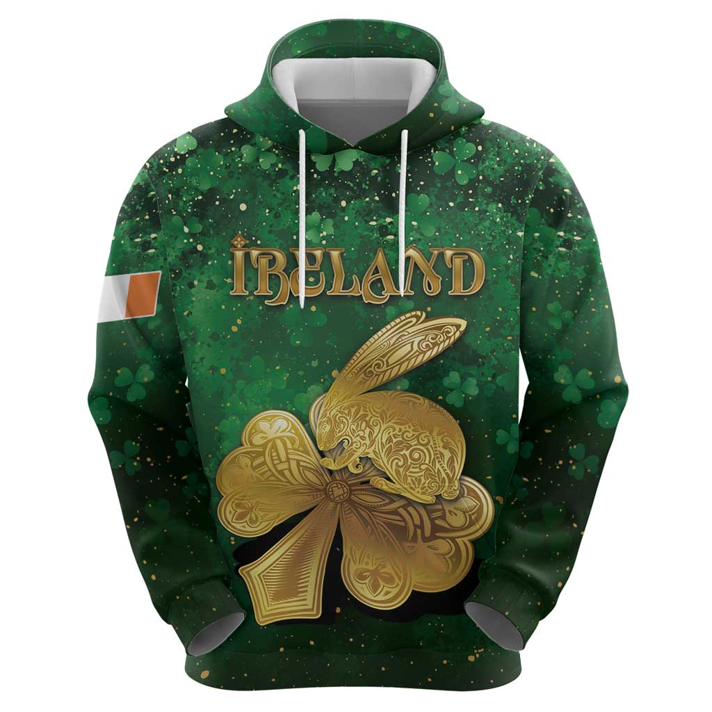 Personalized Ireland Hoodie The Shamrock With The Irish Hare Patterns DT05