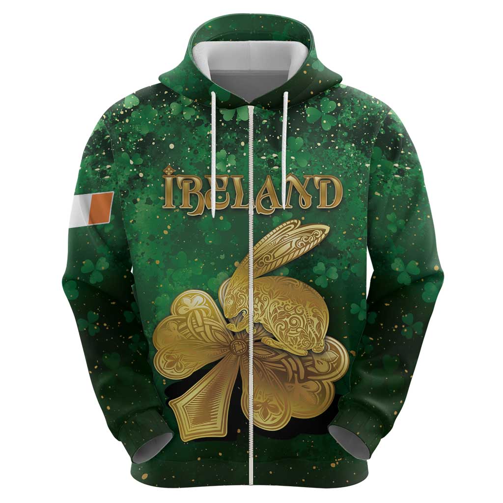 Personalized Ireland Hoodie The Shamrock With The Irish Hare Patterns DT05