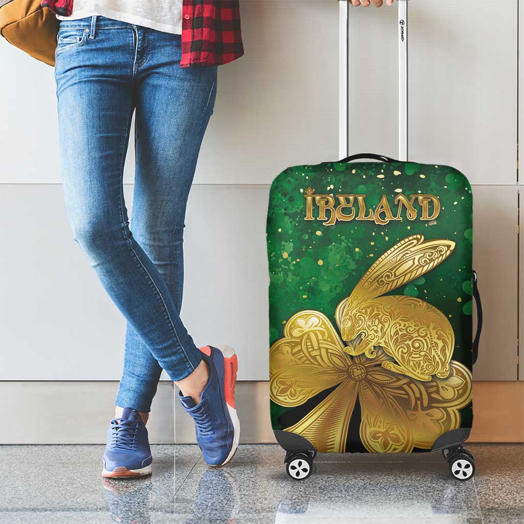 Ireland Luggage Cover The Shamrock With The Irish Hare Patterns DT05