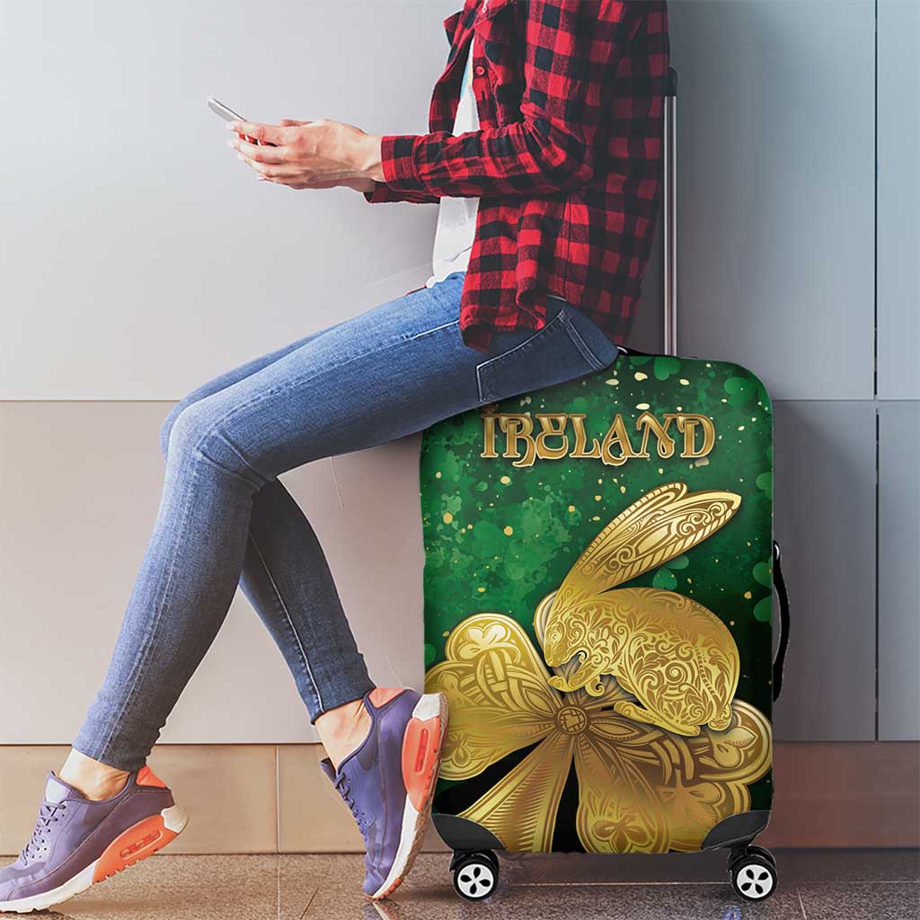 Ireland Luggage Cover The Shamrock With The Irish Hare Patterns DT05