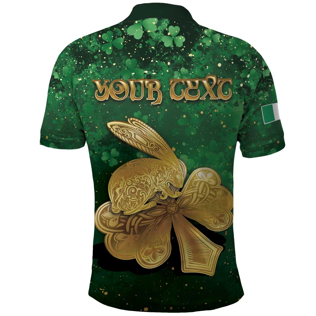 Personalized Ireland Polo Shirt The Shamrock With The Irish Hare Patterns DT05