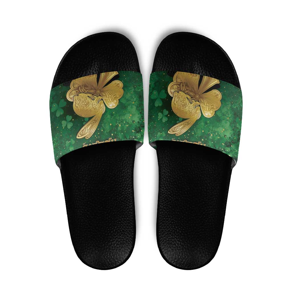Ireland Slide Sandals The Shamrock With The Irish Hare Patterns DT05